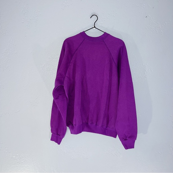 Tultex Vintage 1990s Purple Crewneck Sweater Size Extra Large - Picture 1 of 5